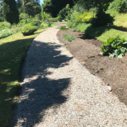 Pose de gravier blanc pour allée-chemin Bollene